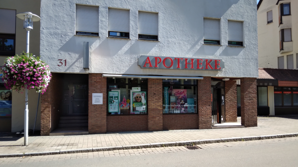 Filiale der Bürgerhaus-Apotheke Maichingen von Außen